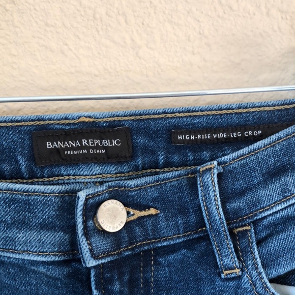 Banana Republic High-Rise Wide-Leg Crop Jeans Size 29 - Picture 2 of 10